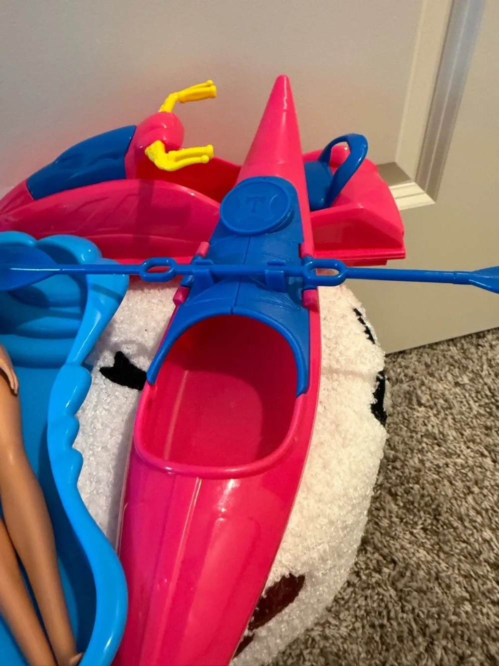 Beach Barbie Doll with Blue Pool, Pink Kayak and Pink Jet Ski